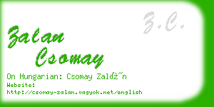 zalan csomay business card